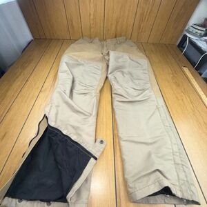 Orvis Mens Upland Hunting Pants Tan Canvas Brush Guard Reinforced Field 32x31